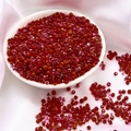 Perles de rocaille de 3mm rouges et nacrées pour bijoux DIY dans un bol en céramique - 3mm (30g/Paquet Environ 1000 Pièces) / Série Rouge