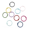 Set di anelli in metallo colorato per raccoglitori fai-da-te e portachiavi - Fibbia a forma di C / Diametro Circa 30mm (4 Pezzi/Confezione) / Colori Misti