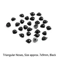 100pcs pack of 7x9mm black triangle plastic noses for DIY handmade doll making craft - Triangle (7x9mm) / 100pcs Pack / Black