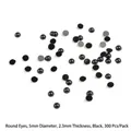 300pcs black DIY flatback doll eyes beads in 5mm diameter for animal handicraft - Round (5mm) / 300pcs / Black