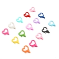 Chiusure a moschettone a forma di cuore in lega per gioielli DIY in 15 colori vivaci assortiti - Chiusura a Cuore / Larghezza 22mm Lunghezza 26mm (4 Pezzi/Confezione) / Multicolore
