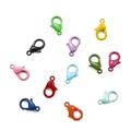 Chiusure a moschettone colorate in lega verniciata per la creazione di gioielli fai-da-te - Chiusura a Moschettone Colorata / Larghezza 7mm Lunghezza 12mm (10 Pezzi/Confezione) / Multicolore