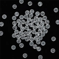 Frosted grey translucent glass beads with center holes for DIY jewelry making - 4mm / 100 Pcs/Pack / Frosted White