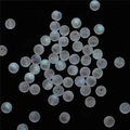 Frosted mermaid blue iridescent glass beads with pre-drilled holes for DIY jewelry - 6mm / 50Pcs/Pack / Frosted Half AB