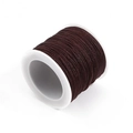 Donkerbruin gevlochten nylon koord op spoel voor DIY sieraden en handgemaakte projecten - 1 Stuk / koffiekleur