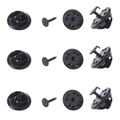 Set di fermagli per spille a farfalla in metallo nero con aghi a testa piatta per DIY - Borsa / Nero nuoto