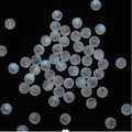 Frosted round glass beads with aurora AB coating and center hole for DIY jewelry - 4mm / 100 Pcs/Pack / Frosted Half AB