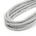 Brins de perles en pâte polymère gris clair pour bijoux DIY de style bohème et bracelets - Gris clair