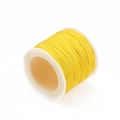 Handgemaakt felgeel gevlochten jade koord op witte spoel voor DIY sieraden maken - 1 Stuk / Geel