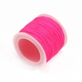 Neon roze gevlochten nylon draad op witte spoel voor DIY sieraden en handwerk maken - 1 Stuk / Fluorescerend Roze