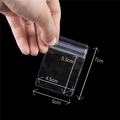 Verdickter PVC-Druckverschlussbeutel mit Aufhängeloch und Maßen 5x7 cm für Schmuck - 5x7cm (50 Stück/Packung)