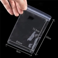 Transparent PVC self-sealing bag with hanging hole and zipper 9x13cm outer size - 9x13cm (50 Pcs/Pack)