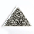 Perline distanziatrici in metallo argento lucido in vassoio per creazione gioielli - Circa 1000 Pz/Confezione (Diametro 2.4mm, Apertura 0.6mm) / Oro bianco