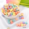 Macaron pastel star-shaped acrylic beads 11mm for DIY jewelry making and crafts - Star Bead / 11mm (Approx. 140 Pieces/Pack) / Ice Cream Color