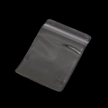Transparent PVC self-sealing jewelry bag with zipper lock and hanging hole on black background - Side Hole Bag 8x12cm (20 Pieces/Pack)