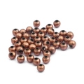 Perline distanziatrici tonde in bronzo antico con texture a righe per gioielli DIY - Rosso Antico