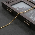 Polished gold plated cylindrical bead chain accessory for DIY handmade jewelry crafts - 1:1 Bamboo Chain 1.5mm (5m/Pack) / Gold