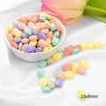 10x8mm ice cream color faceted acrylic oval beads for DIY handmade jewelry crafting - Faceted Long Flat Bead / 10x8mm (Approx. 110 Pieces/Pack) / Ice Cream Color