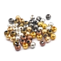 Perline distanziatrici rotonde in ferro lucido in vari colori metallici per fai da te - Colori Misti Casuali