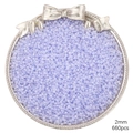 Packungen mit 2mm lavendelfarbenen irisierenden Glasperlen für DIY-Schmuck 660 Stück - Hellblau