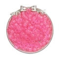 Pink translucent acrylic barrel beads for DIY bracelet making and crafts - Approx. 100 Pieces/Pack / Deep Pink