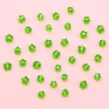 Perles en verre en forme de fleur verte translucide pour bijoux et bracelets DIY - Diamètre 4-5mm, Longueur 19cm (1 Brin/Paquet) / Vert