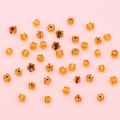 Perles en verre millefiori faites main orange ambre pour accessoires de bijoux DIY - Diamètre 4-5mm, Longueur 19cm (1 Brin/Paquet) / Marron