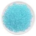 Translucent ice blue acrylic cylinder beads for DIY jewelry and beaded crafts - Approx. 100 Pieces/Pack / Lake Blue