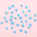 Perles en verre millefiori bleues en forme de fleur pour la fabrication de bijoux DIY - Diamètre 4-5mm, Longueur 19cm (1 Brin/Paquet) / Bleu lac