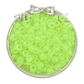 Translucent fluorescent green acrylic pony beads with large holes for DIY jewelry making - Approx. 100 Pieces/Pack / Neon Yellow