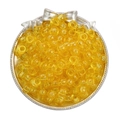 Translucent bright yellow acrylic barrel beads for DIY bracelet making in a tray - Approx. 100 Pieces/Pack / Dark Yellow