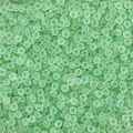Frosted mint green seed beads with a matte finish for DIY jewelry and crafts - Fruit Green