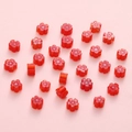Perles en verre en forme de fleur rouge pour bijoux DIY et décoration de téléphones - Diamètre 4-5mm, Longueur 19cm (1 Brin/Paquet) / Rouge