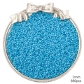 Himmelblaue 2mm Glasperlen Set mit 660 Stück für DIY Schmuckherstellung und Basteln - Wolkenblau