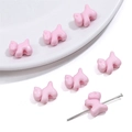 Pink puppy shaped acrylic beads for DIY necklace and jewelry making with pre-drilled holes - Bag / Pink