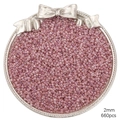 Irisierende Glasperlen in Rosa und Lila, 2mm Größe, 660 Stück für DIY-Schmuck - Braun