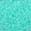 Frosted mint green seed beads for DIY jewelry making with matte translucent finish - Verdant