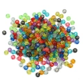 Perline trasparenti multicolori in acrilico con lettere argentate per creazioni fai-da-te - Colorato Trasparente con Lettera Argento Glitterata