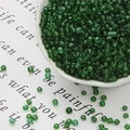 Frosted dark green glass seed beads with matte finish for DIY jewelry making - 3mm 20g/Pack Approx 700 Pcs / Dark Green