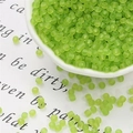 Frosted lime green glass seed beads for DIY jewelry making and handmade crafts - 3mm 20g/Pack Approx 700 Pcs / Grass Green