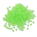 Perline alfabetiche rotonde piatte verde neon in acrilico con lettere bianche per fai-da-te - Verde trasparente con lettere bianche