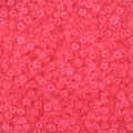 Frosted neon pink matte glass seed beads for handmade DIY jewelry making supplies - Rose Red