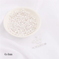 White 4x4mm imitation pearl beads for DIY jewelry making and elegant handmade earrings - Small Star Shape