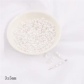 White 3x5mm rice shaped imitation pearl beads for DIY earring and hair pin jewelry making - Rice-shaped