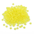 Perline in acrilico giallo traslucido con lettere bianche per creazione di gioielli - Giallo trasparente con lettere bianche