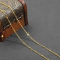 Golden iron O-chain necklace with micro round bead decorations for DIY accessories - 1 Meter/Pack / Gold O-Link Chain with 2mm Beads