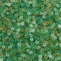 Frosted gradient green glass seed beads for DIY jewelry and handmade bracelets - Green System