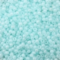 Muntgroene imitatie jade glazen kralen met parelglans voor het maken van DIY sieraden - Aquablauw