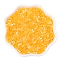 Bright orange cat eye silk texture glass beads in a white floral dish for DIY jewelry - 2.5mm Hole 1mm 10g/pack Approx 740pcs / Gold Yellow