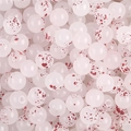 Doorschijnende witte glazen kralen met rode spatten voor Halloween DIY-sieraden - 8mm (50 stuks) / Wit met rode stippen (nr. 1)